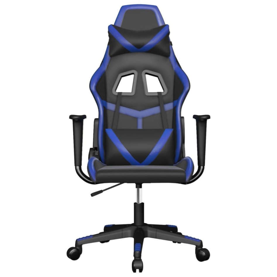 Silla gaming cuero sintético negro y