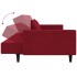 Sofá cama de 2 plazas con dos almohadas terciopelo rojo