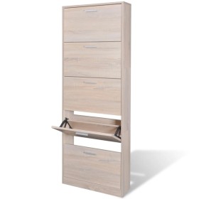 Mueble zapatero color roble con 5