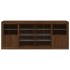 Aparador con luces LED roble ahumado 163x37x67