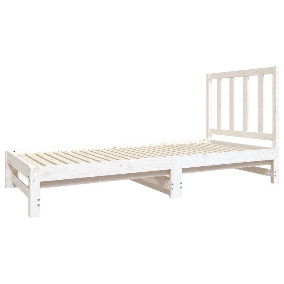Sofá cama extraíble madera maciza de pino blanco 2x(90x190)