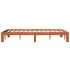 Estructura de cama madera maciza pino marrón cera 120x200
