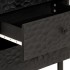 Mesita de noche madera maciza de mango negra 50x33x60