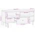 Mueble de TV madera maciza de mango negro 100x33x46