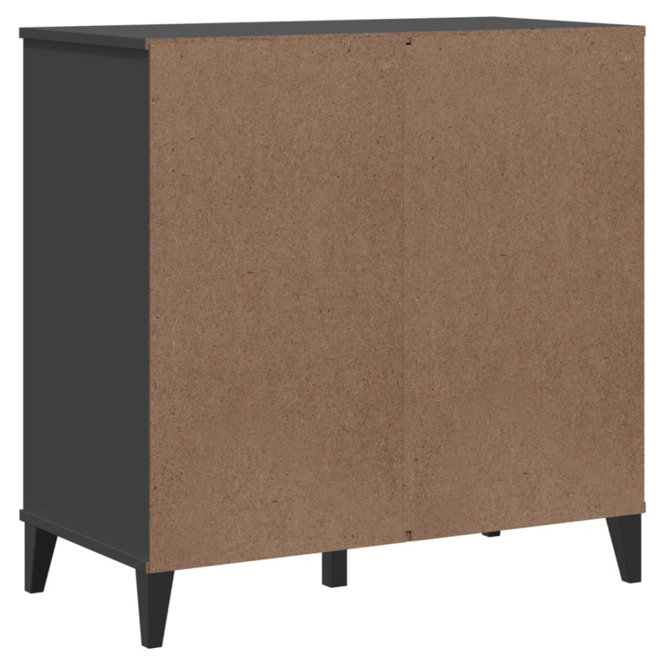 Aparador VIKEN madera maciza de pino gris antracita 80x40x80