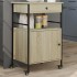 Carrito de cocina madera ingeniería roble Sonoma 56x43x89,5