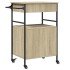 Carrito de cocina madera ingeniería roble Sonoma 56x43x89,5