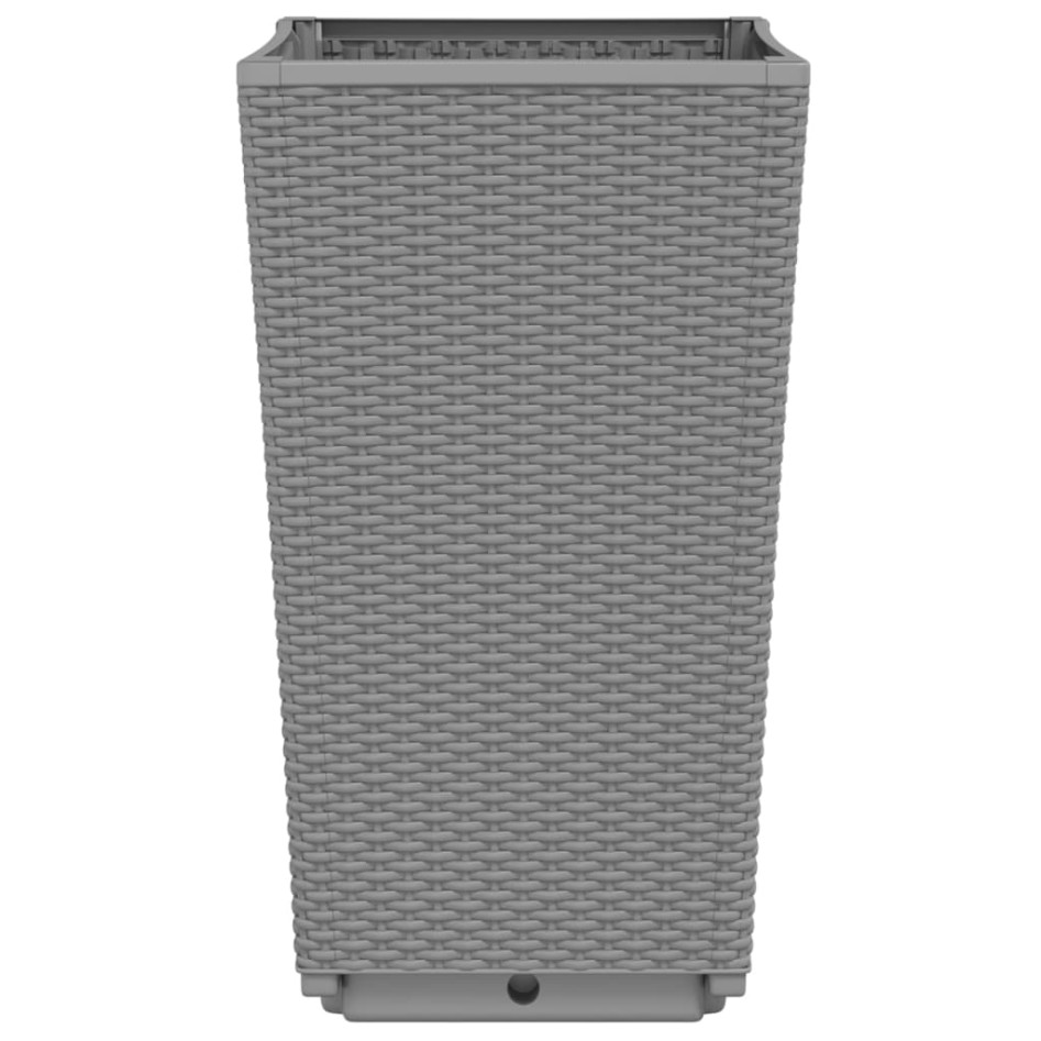 Jardineras 4 unidades PP gris claro 32,5x32,5x57