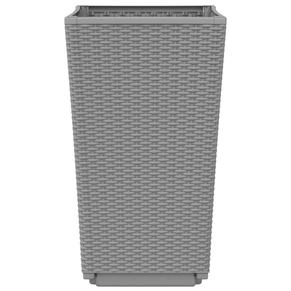 Jardineras 4 unidades PP gris claro 32,5x32,5x57