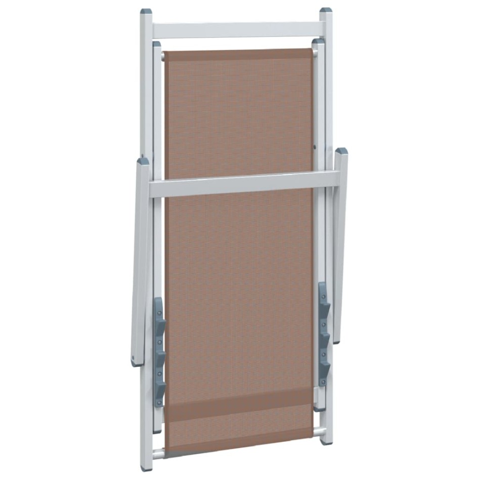 Sillas de playa plegables 2 uds aluminio y textilene