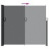 Toldo lateral retráctil negro 180x600