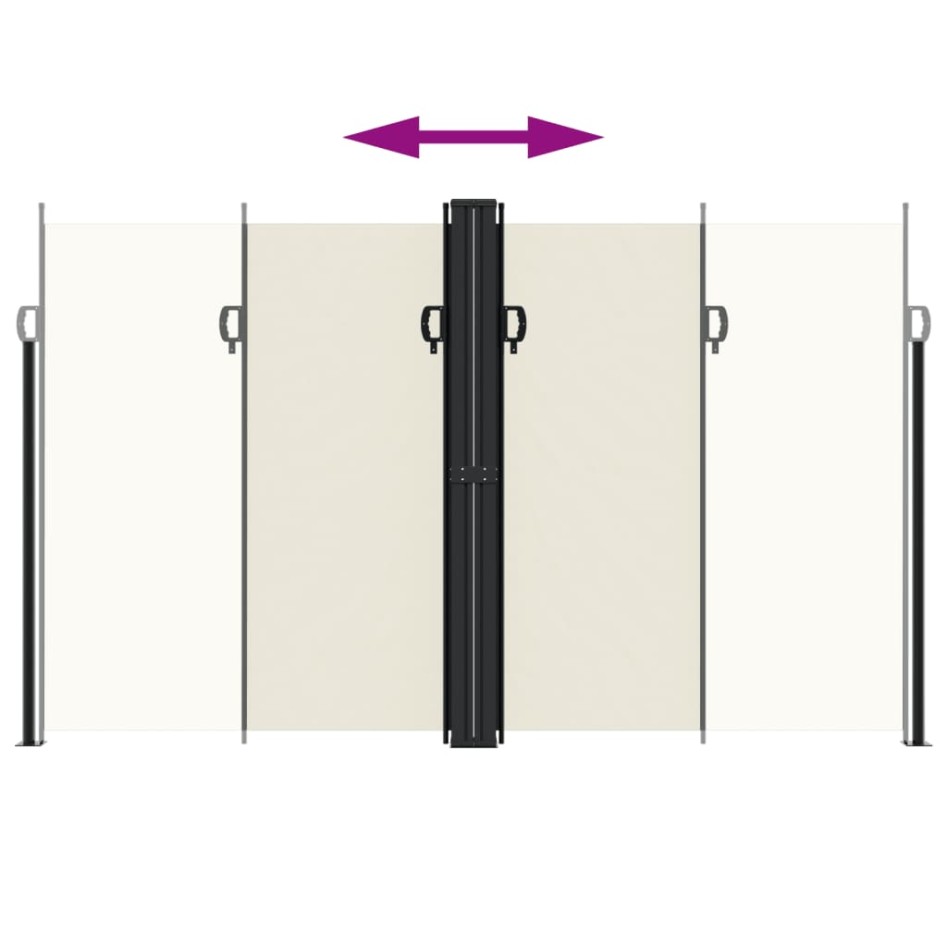 Toldo lateral retráctil crema 200x600