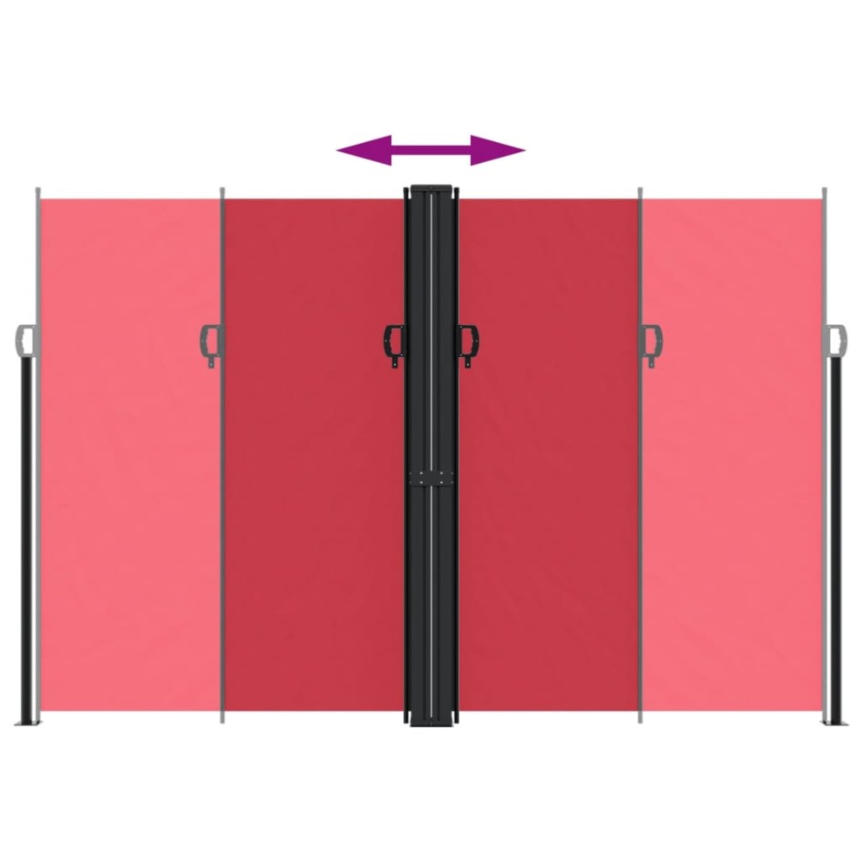 Toldo lateral retráctil rojo 220x600