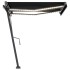 Toldo manual retráctil con LED antracita 350x250
