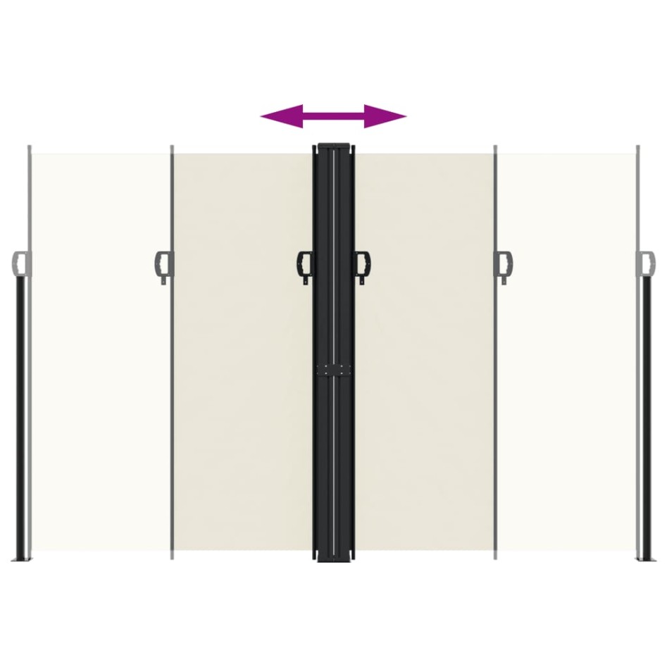 Toldo lateral retráctil crema 220x600