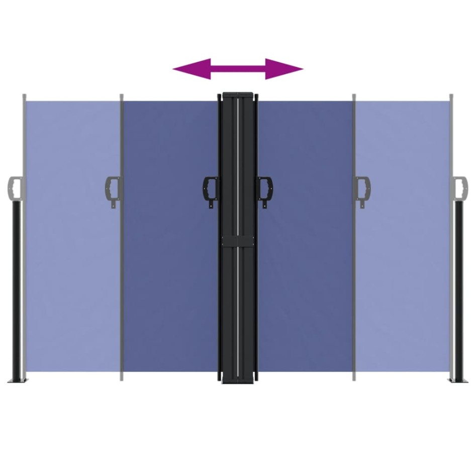 Toldo lateral retráctil azul 160x1200