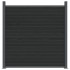 Panel de valla con 2 postes WPC gris 180x186