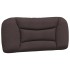 Estructura de cama con cabecero de tela marrón oscuro 90x200