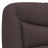 Estructura de cama con cabecero de tela marrón oscuro 90x200