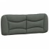 Estructura de cama con cabecero tela gris oscuro 180x200