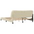 Estructura de cama con cabecero de tela color crema 180x200