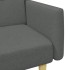 Sofá cama de 2 plazas con taburete tela gris
