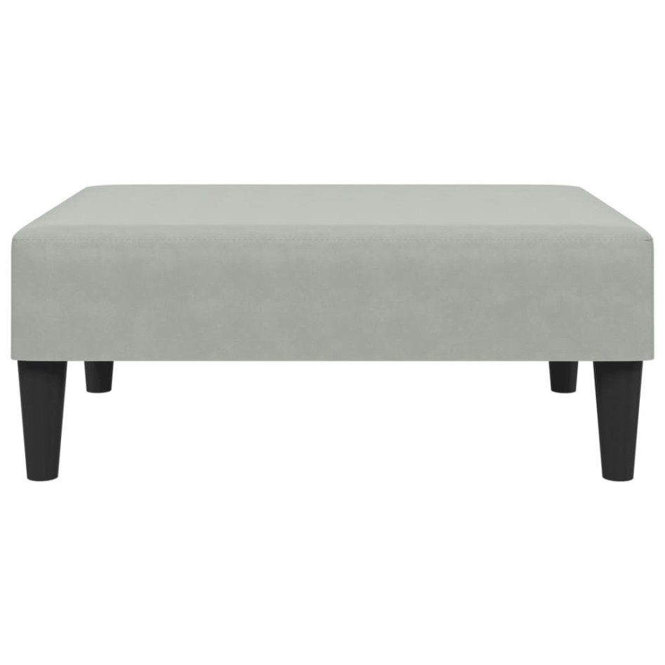 Sofá cama 2 plazas con almohadas taburete terciopelo gris