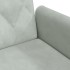 Sofá cama 2 plazas con almohadas taburete terciopelo gris