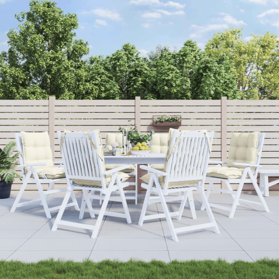 Cojines para silla con respaldo bajo 6 uds tela Oxford