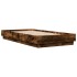 Estructura de cama con luces LED roble ahumado 90x190