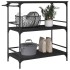 Carrito de cocina madera de ingeniería negro 100,5x50x105