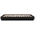 Estructura de cama con luces LED negro 160x200