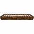 Estructura de cama con luces LED roble ahumado 120x190