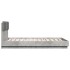Estructura de cama cabecero luces LED gris hormigón 140x200