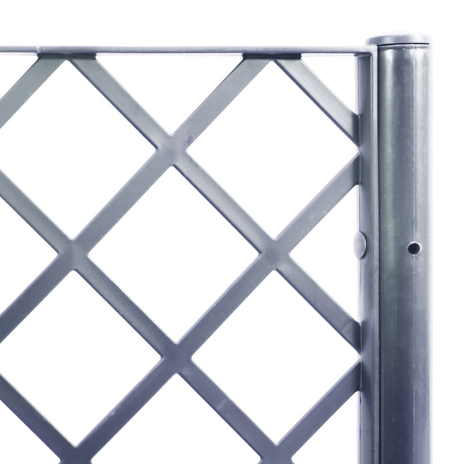 Jardinera con enrejado PP gris 160x40x140