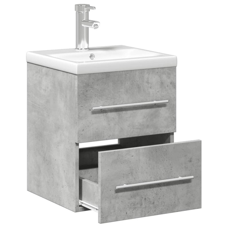 Mueble de baño con lavabo integrado gris