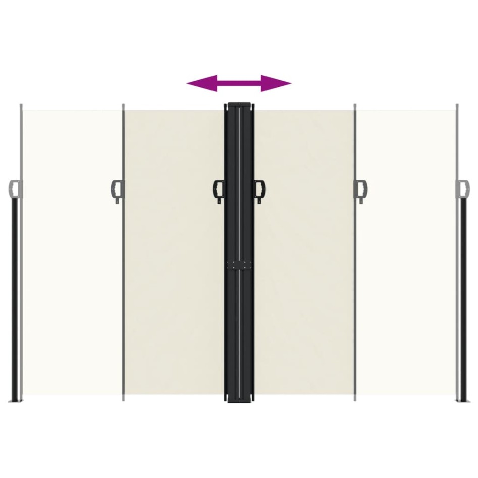 Toldo lateral retráctil crema 220x1000