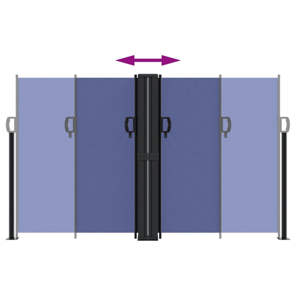 Toldo lateral retráctil azul 140x1200