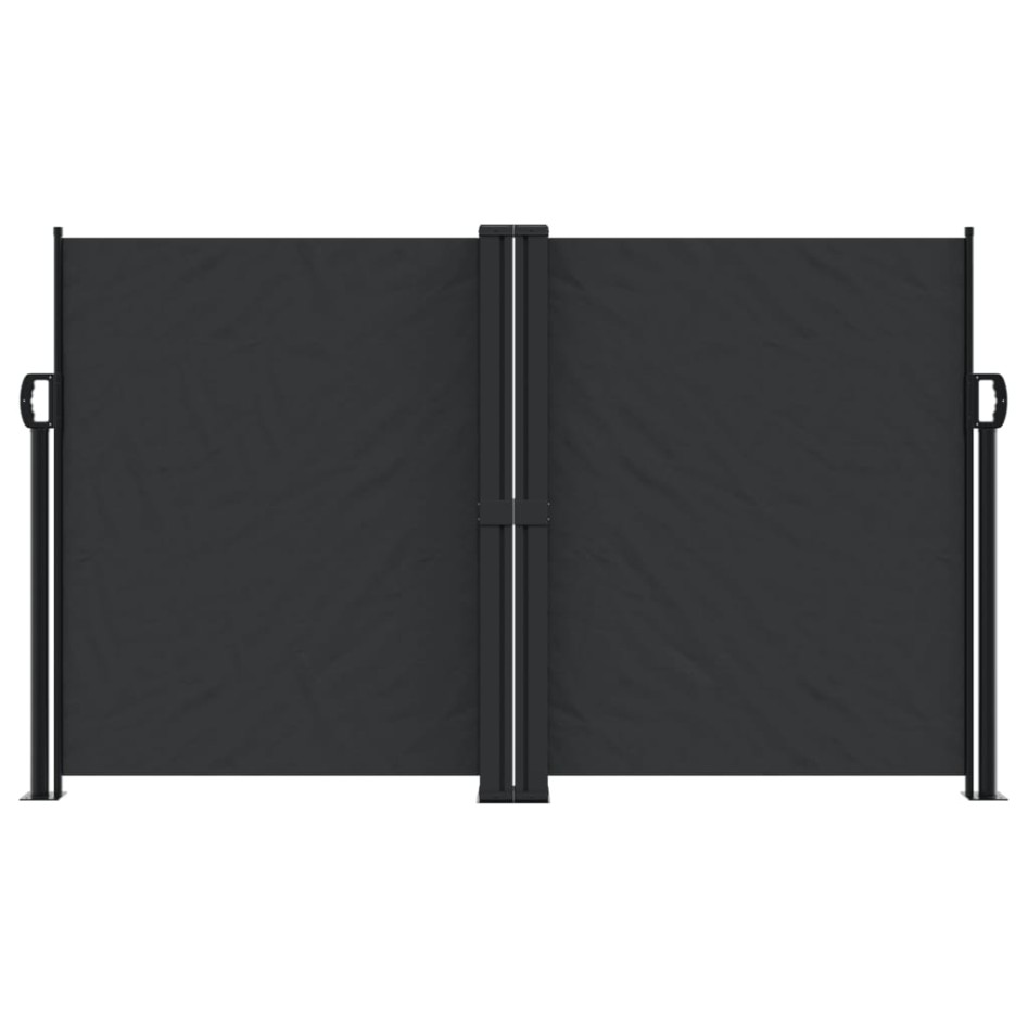 Toldo lateral retráctil negro 140x1200