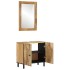 Conjunto de armarios de baño 2 piezas madera maciza de