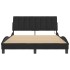 Estructura de cama con luces LED terciopelo negro 140x190