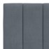 Estructura cama con cabecero terciopelo gris oscuro 180x200