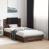 Cama con cabecero madera de ingeniería marrón roble 75x190