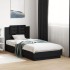 Cama con cabecero madera de ingeniería negra 90x190