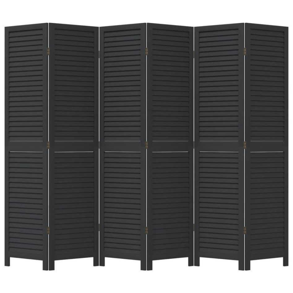 Biombo separador de 6 paneles madera maciza Paulownia