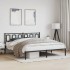 Estructura de cama con cabecero metal negro 183x213