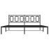 Estructura de cama con cabecero metal negro 183x213