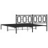 Estructura de cama con cabecero metal negro 183x213