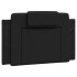 Estructura de cama con cabecero cuero sintético negro 90x200