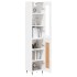 Aparador alto madera contrachapada blanco brillo 34,5x34x180